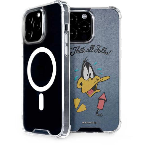 Looney Tunes Daffy Duck Thats All Folks iPhone Cases